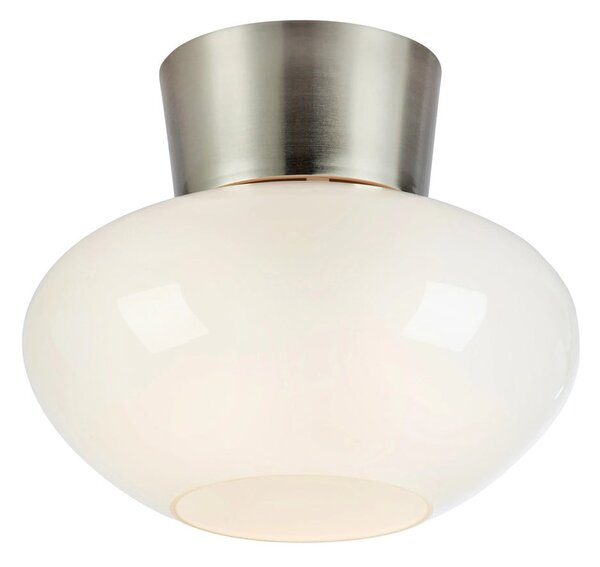 Lampa sufitowa w biało-srebrnym kolorze ze szklanym kloszem Malaga – Markslöjd