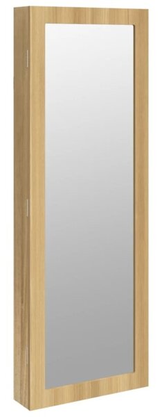 Wisząca szafka na biżuterię, z lustrem, 37,5x10x106 cm