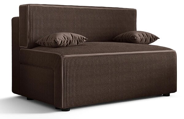 Brązowa rozkładana sofa sztruksowa C1-P91
