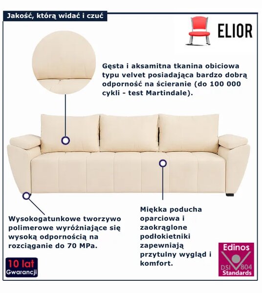 Nowoczesna kremowa sofa B0-M36