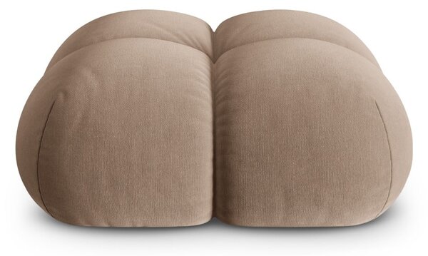 Brązowy aksamitny podnóżek Loretto – Cosmopolitan Design