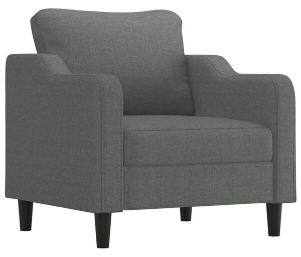 Fotel, ciemnoszary, 60 cm, obity tkaninÄ