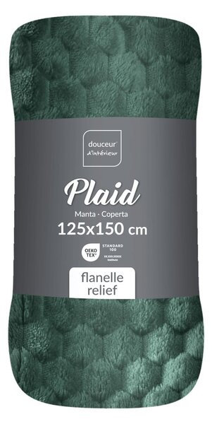 Zielony koc z mikfroflaneli 125x150 cm Mini Frosty – douceur d'intérieur