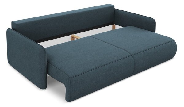 Niebieska rozkładana/ze schowkiem sofa 216 cm Nanea – Makamii