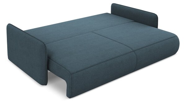 Niebieska rozkładana/ze schowkiem sofa 216 cm Nanea – Makamii