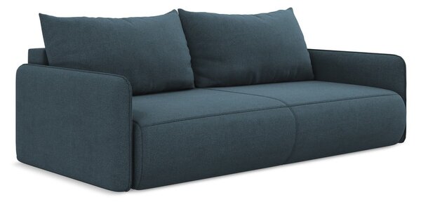 Niebieska rozkładana/ze schowkiem sofa 216 cm Nanea – Makamii