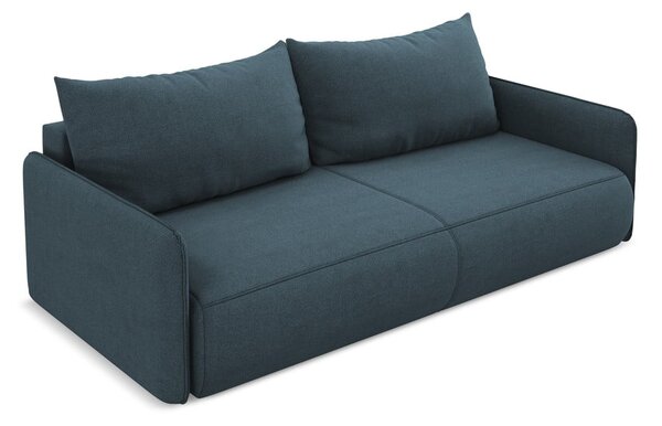 Niebieska rozkładana/ze schowkiem sofa 216 cm Nanea – Makamii