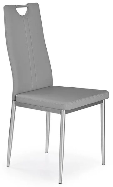 Popielate Metalowe Krzesło Tapicerowane T1-L42