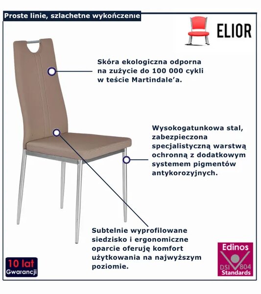 Krzesło Tapicerowane Nowoczesne Cappuccino Z5-M50