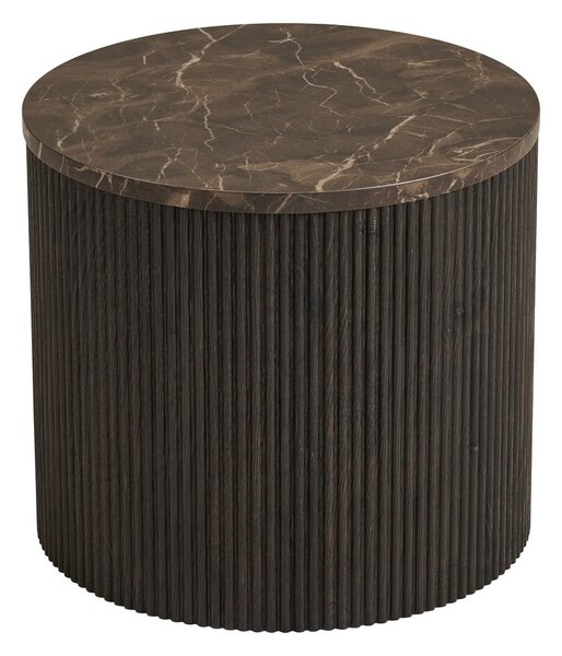Okrągły stolik z blatem w dekorze marmuru ø 45 cm Rota – House Nordic