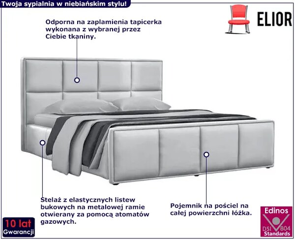 Łóżko tapicerowane 200x200 W9-B37