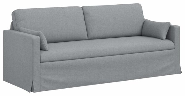 Nowoczesna sofa moduÅowa z metalowÄ ramÄ w jasnoszarym kolorze