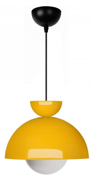 Żółta lampa wisząca z metalowym kloszem ø 25 cm Arta – Opviq lights