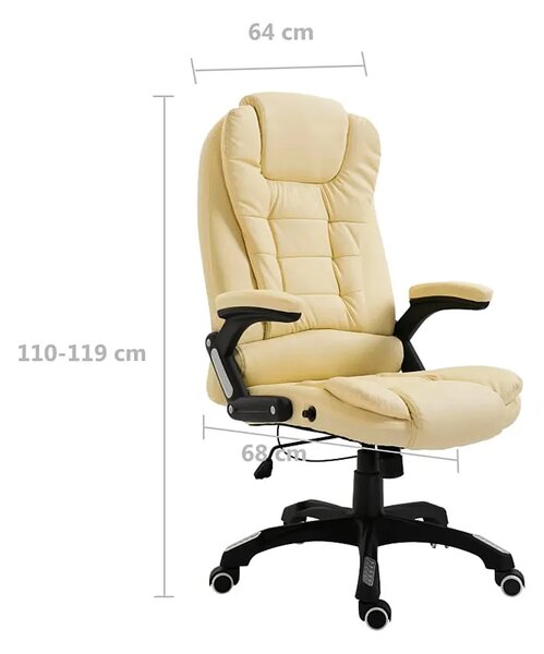 Kremowy Fotel Obrotowy Nowoczesny N4-E15
