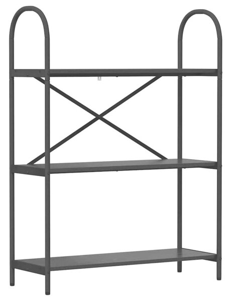 Półka na książki czarny dąb 80 x 30 x 109 cm