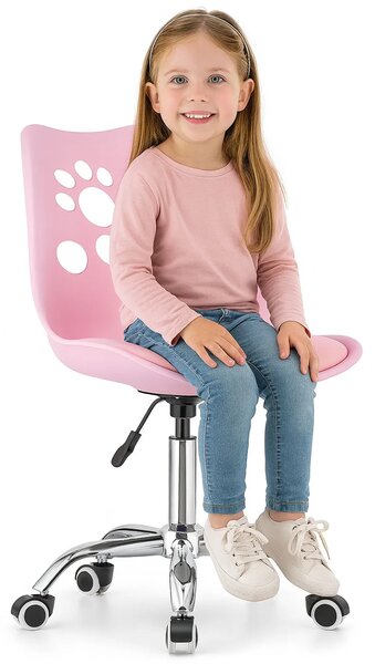 Różowe do biurka krzesło obrotowe dla dziewczynki R2-M16