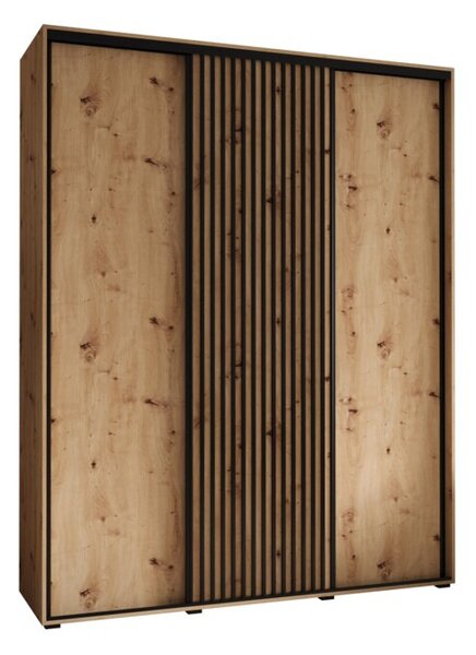 Szafa przesuwna wysoka Lanko 1 190, gł. 60 cm artisan + artisan + czarny