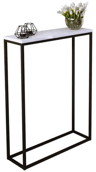 Minimalistyczna konsola czarny + biały połysk E9-N60