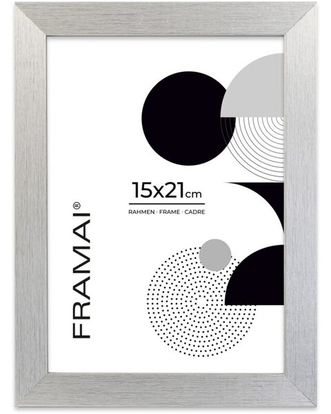 Srebrna ramka na zdjęcia w rozmiarze 15x21 cm FRAMAI®