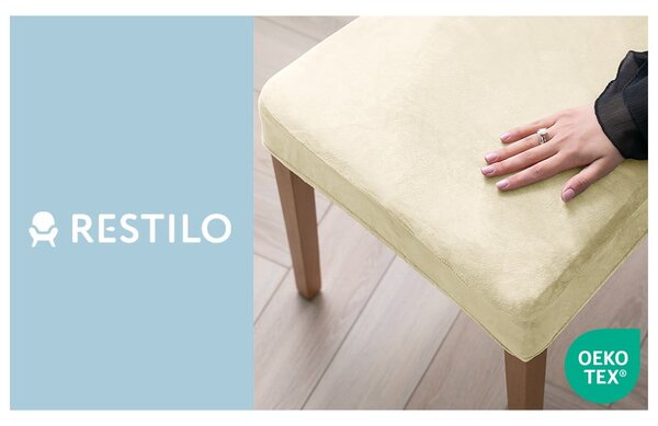 Kremowe elastyczne pokrowce na krzesło zestaw 4 szt. 48 cm Sento – Restilo