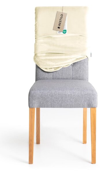Kremowe elastyczne pokrowce na krzesło zestaw 4 szt. 48 cm Sento – Restilo