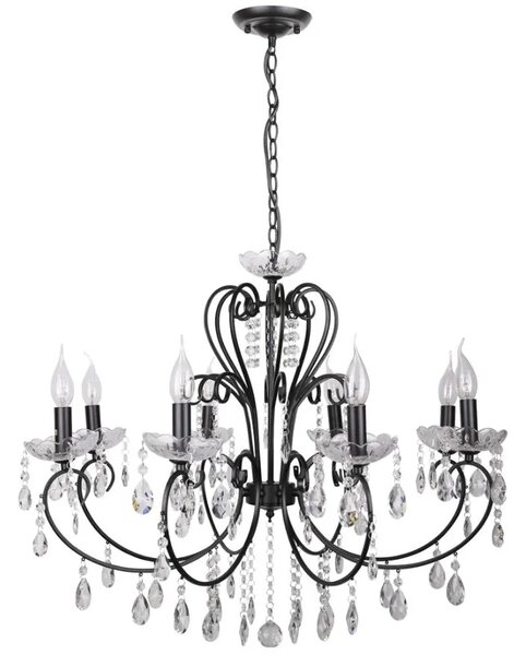 Czarna lampa wisząca glamour - 4X K163 K6-W44