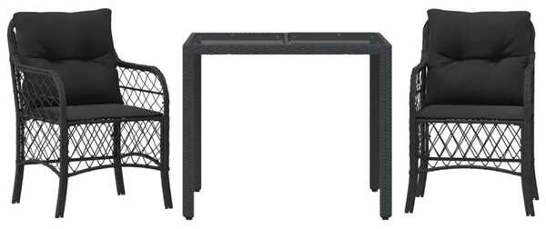 Zestaw ogrodowy z eleganckimi poduszkami w kolorze czarnym M1-T37