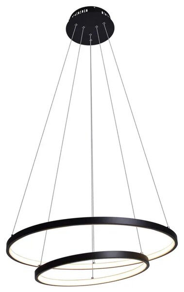 Czarna lampa wisząca LED pierścienie - S038-Espa