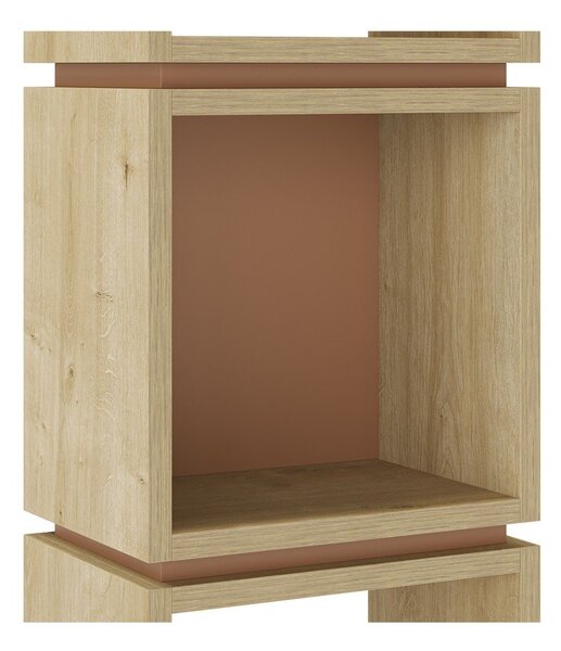 Ceglasty regał w dekorze dębu 32x167 cm Lofty – Marckeric