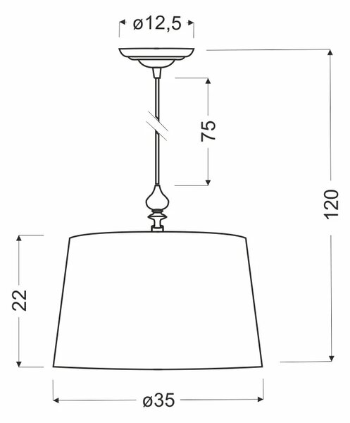 Srebrna lampa wisząca nad stół - B0-D10