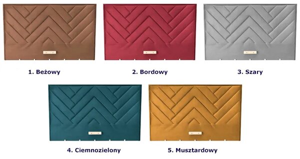 Ciemnozielony pikowany zagłówek do łóżka K2-Z45