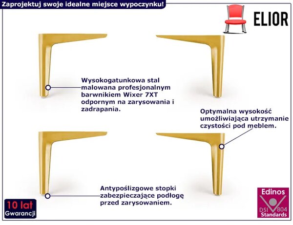 Zestaw złotych nóżek do łóżka P9-T46