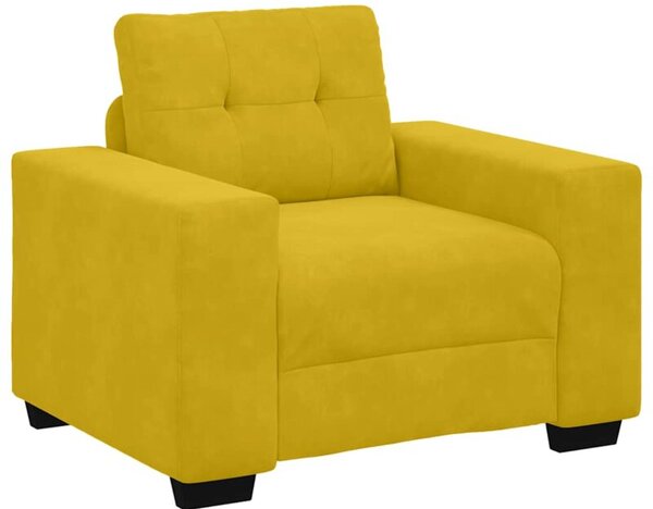 Sofa fotel Żółty 100x78x80 cm aksamit