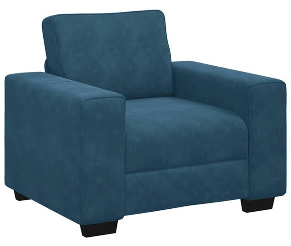 Sofa fotel niebieski 100x77x82 cm aksamit