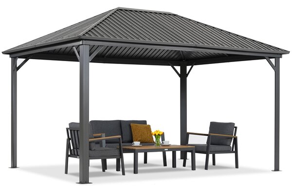 Metalowa altana Sardynia 3x6 Garden Point antracyt