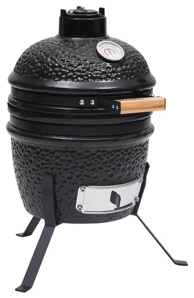 Czarny ceramiczny grill z funkcją wędzenia G9-K47