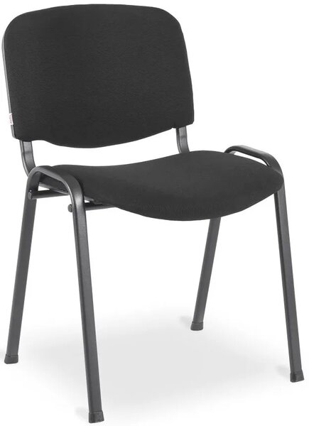 Czarne Konferencyjne Krzesło Sztaplowane Tapicerowane G3-D01