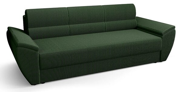 Zielona sztruksowa sofa z funkcją spania N4-C89