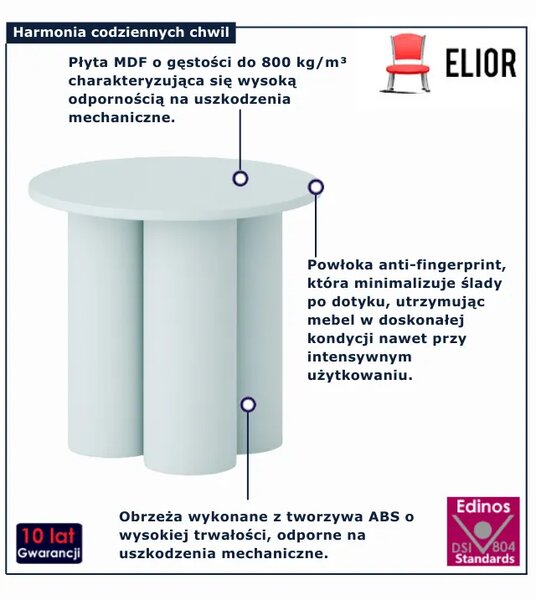 Miętowy stolik kawowy 60 cm G8-R18
