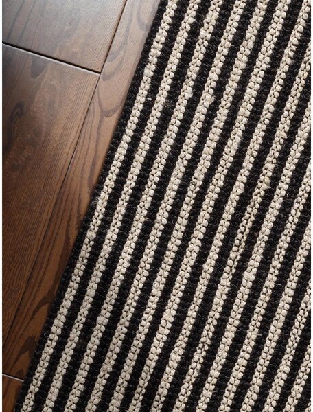 Czarny dywan z juty tkany ręcznie 160x230 cm Harvest Ebony – Elle Decoration