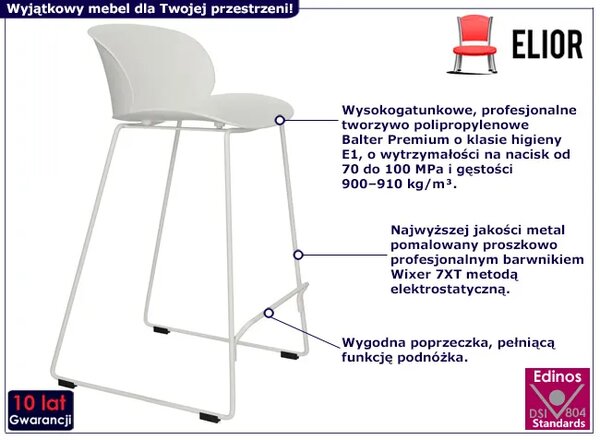 Hoker Z Nowoczesny Biały Metalowym Stelażem B5-S75