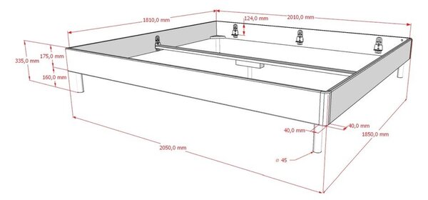Łóżko dwuosobowe z litego drewna dębowego bez zagłówka i stelaża w naturalnym kolorze 180x200 cm Forrest – Vipack