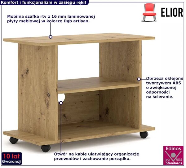Mobilna Szafka Pod Tv Dąb Artisan C2-E87