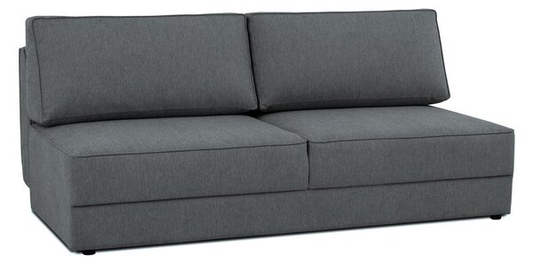 Ciemnoszara rozkładana sofa ze schowkiem 202 cm Dora – Scandic