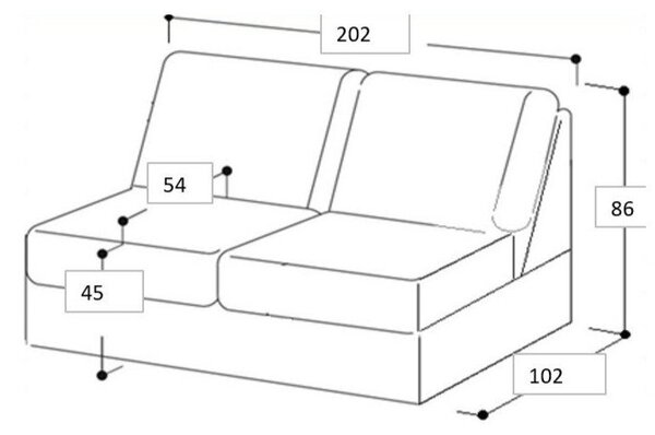 Ciemnoszara rozkładana sofa ze schowkiem 202 cm Dora – Scandic