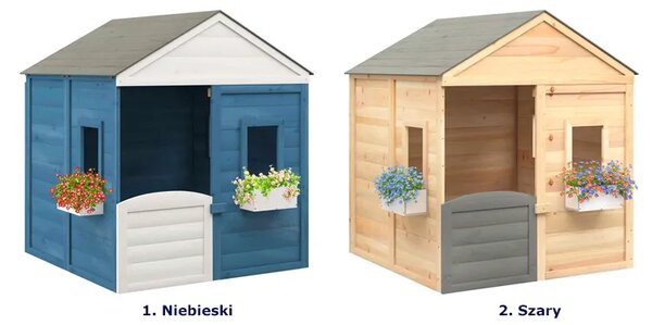 Niebieski ogrodowy domek dla dzieci D9-S08