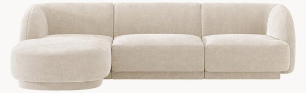 Sofa narożna z szenilu Miley (4-osobowa)