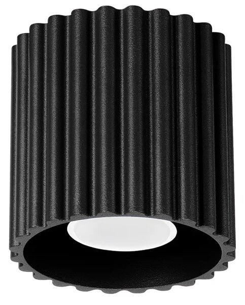 Czarna ryflowana lampa sufitowa D9-B98
