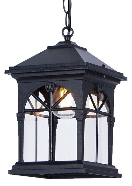Czarna lampa zewnętrzna wisząca retro - S518-Boriko