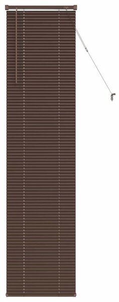 Żaluzja wenecka pvc ciemnobrązowa 213 x 40 cm z drążkiem obrotowym i klipsem bezpieczeństwa